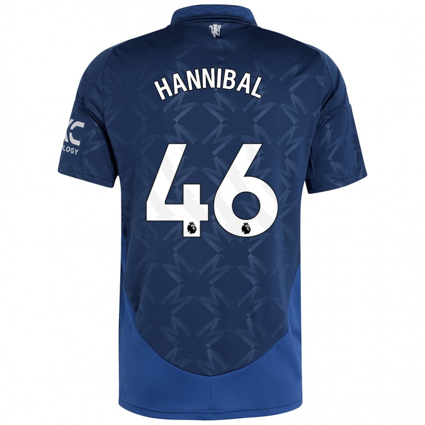 Dětské Hannibal Mejbri #46 Indigo Daleko Hráčské Dresy 2024/25 Dres