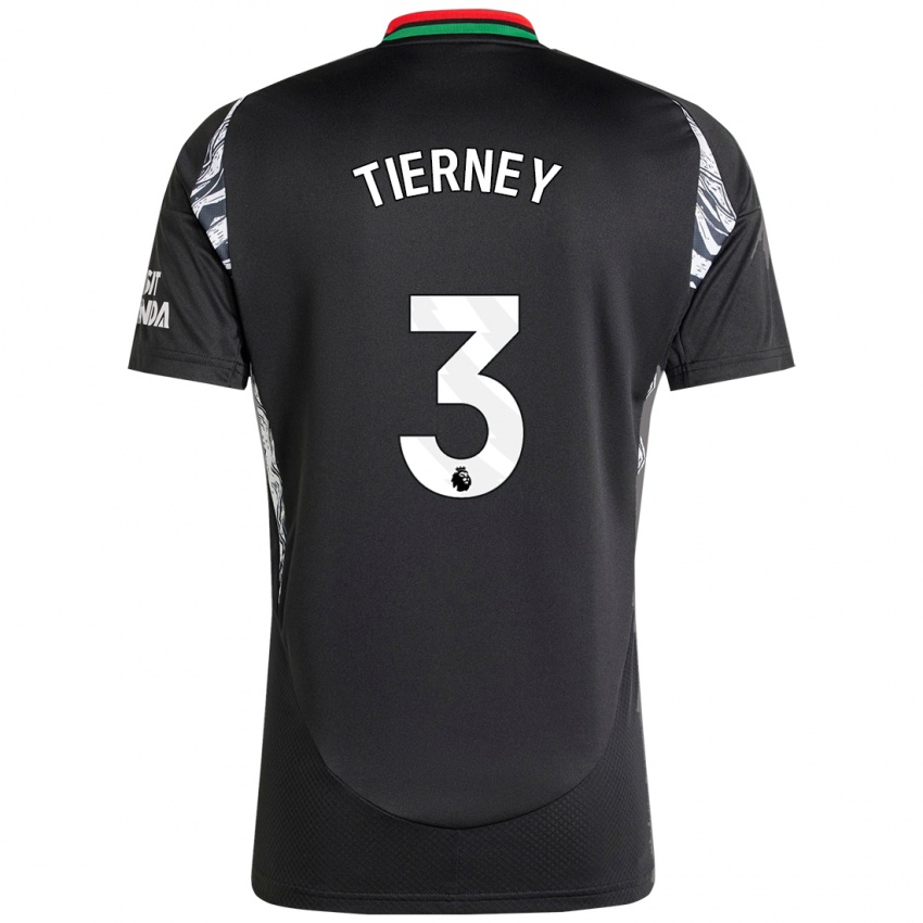 Dětské Kieran Tierney #3 Černý Daleko Hráčské Dresy 2024/25 Dres