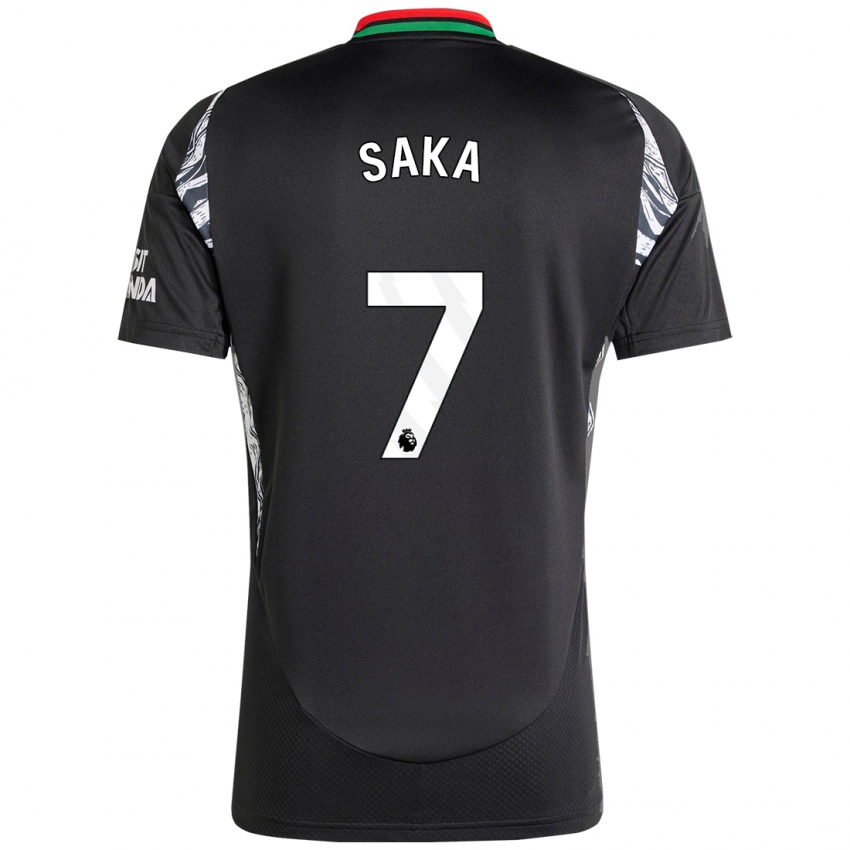 Dětské Bukayo Saka #7 Černý Daleko Hráčské Dresy 2024/25 Dres