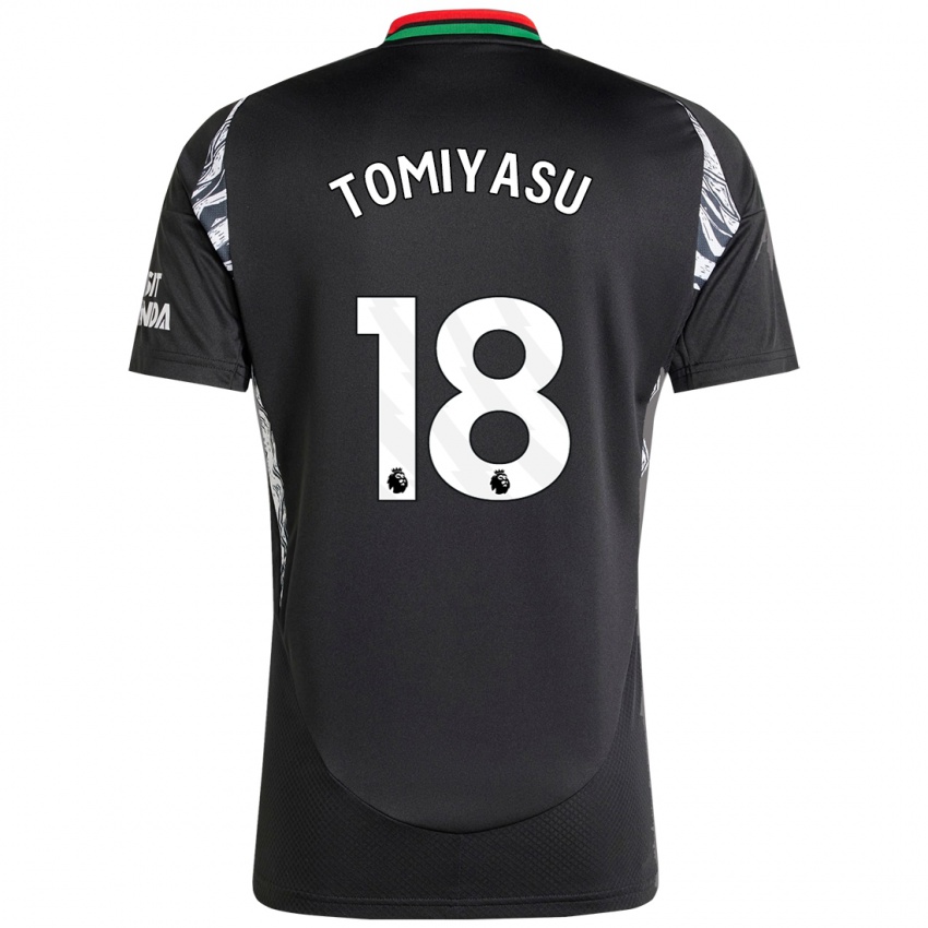 Dětské Takehiro Tomiyasu #18 Černý Daleko Hráčské Dresy 2024/25 Dres