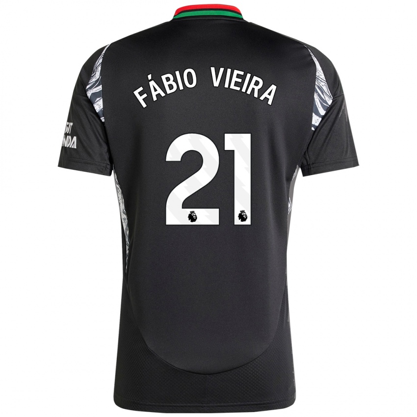 Dětské Fabio Vieira #21 Černý Daleko Hráčské Dresy 2024/25 Dres