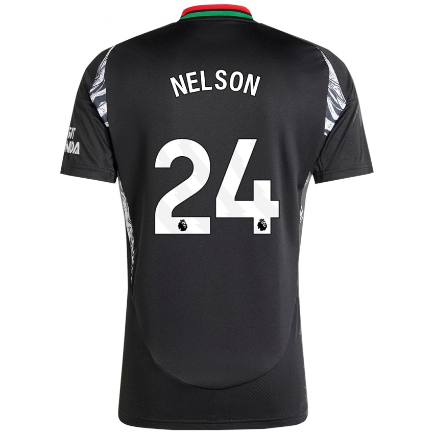 Dětské Reiss Nelson #24 Černý Daleko Hráčské Dresy 2024/25 Dres