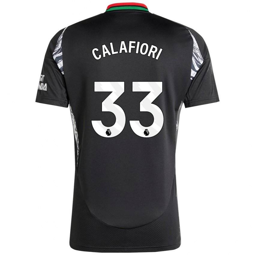 Dětské Riccardo Calafiori #33 Černý Daleko Hráčské Dresy 2024/25 Dres