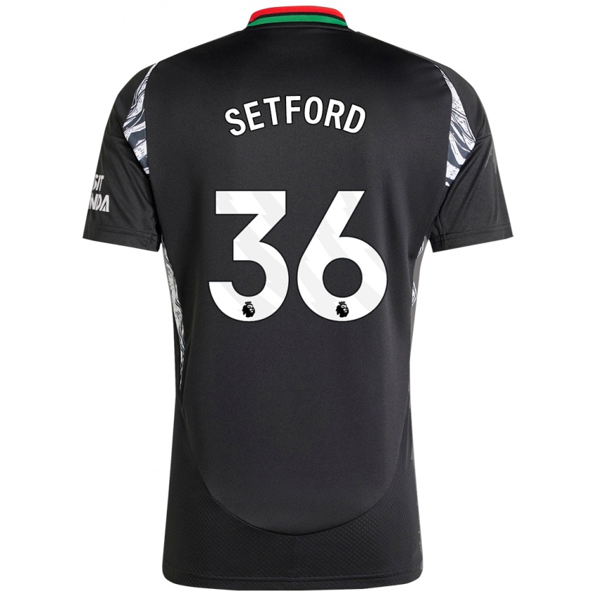 Dětské Tommy Setford #36 Černý Daleko Hráčské Dresy 2024/25 Dres