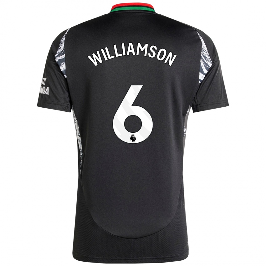 Dětské Leah Williamson #6 Černý Daleko Hráčské Dresy 2024/25 Dres