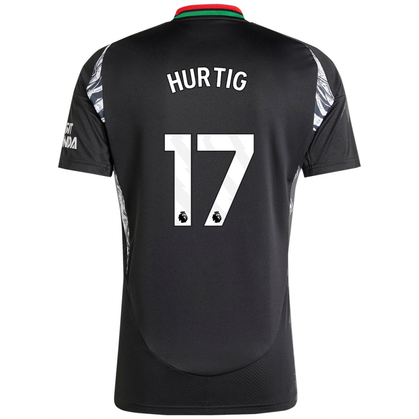 Dětské Lina Hurtig #17 Černý Daleko Hráčské Dresy 2024/25 Dres