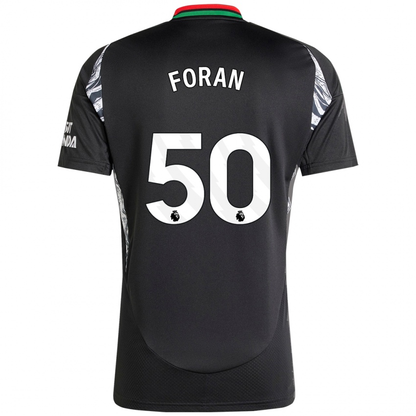 Dětské Taylor Foran #50 Černý Daleko Hráčské Dresy 2024/25 Dres