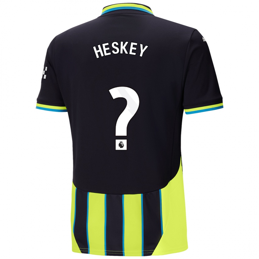 Dětské Reigan Heskey #0 Modrá Žlutá Daleko Hráčské Dresy 2024/25 Dres