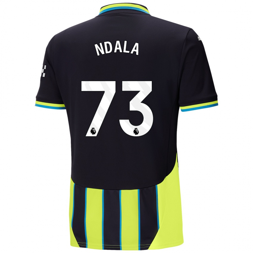 Dětské Joel Ndala #73 Modrá Žlutá Daleko Hráčské Dresy 2024/25 Dres