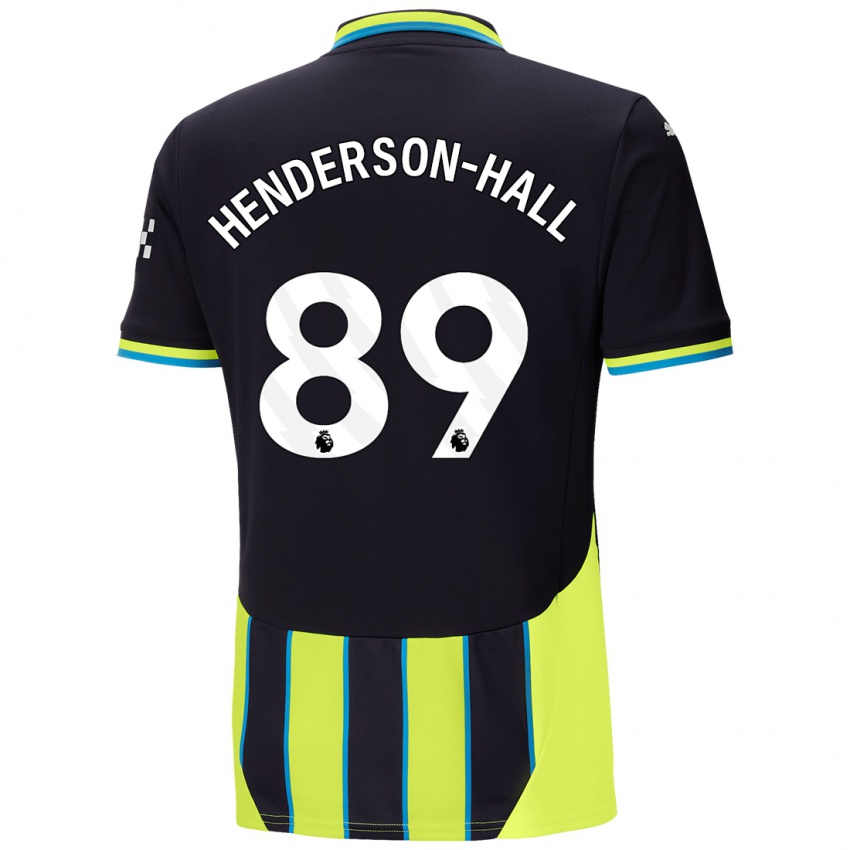 Dětské Matty Henderson-Hall #89 Modrá Žlutá Daleko Hráčské Dresy 2024/25 Dres