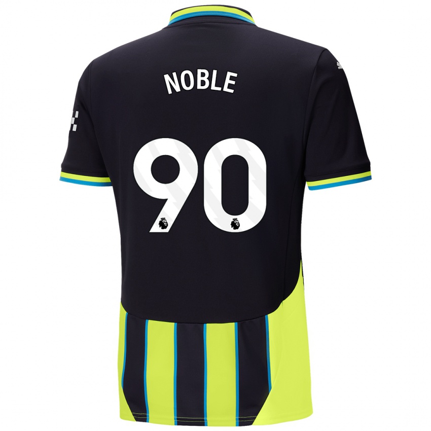 Dětské Kian Noble #90 Modrá Žlutá Daleko Hráčské Dresy 2024/25 Dres