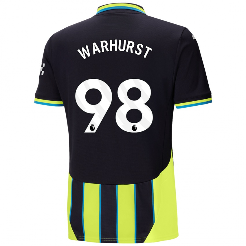 Dětské Matthew Warhurst #98 Modrá Žlutá Daleko Hráčské Dresy 2024/25 Dres