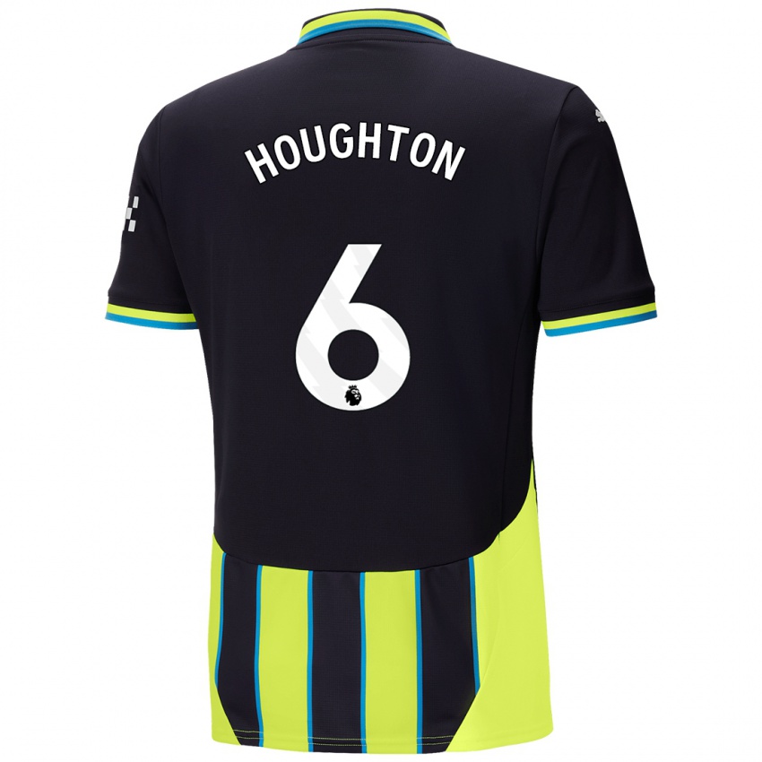 Dětské Steph Houghton #6 Modrá Žlutá Daleko Hráčské Dresy 2024/25 Dres