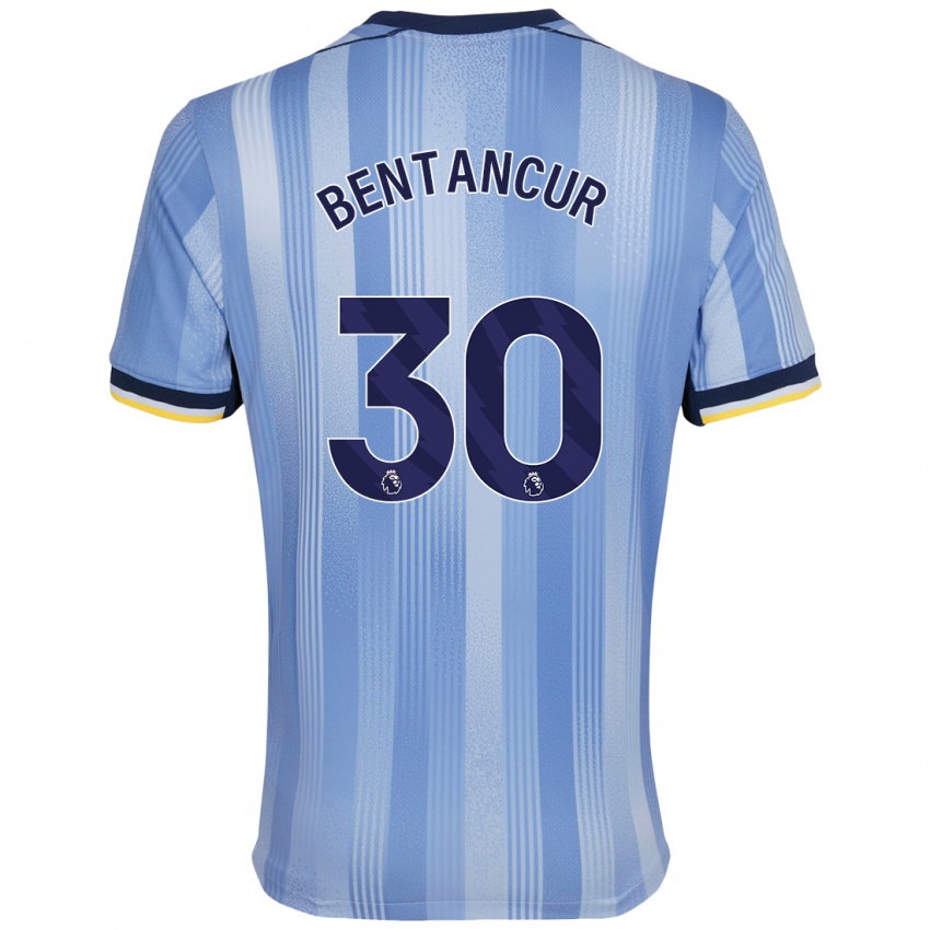 Dětské Rodrigo Bentancur #30 Světle Modrá Daleko Hráčské Dresy 2024/25 Dres