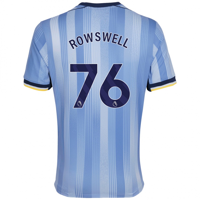 Dětské James Rowswell #76 Světle Modrá Daleko Hráčské Dresy 2024/25 Dres