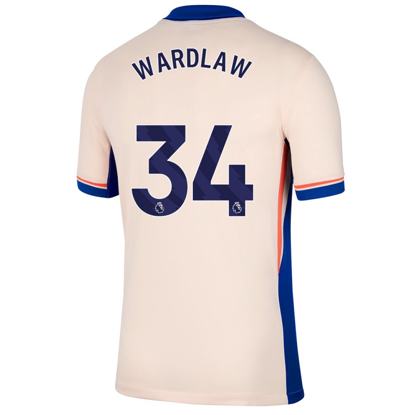 Dětské Charlotte Wardlaw #34 Světle Béžová Daleko Hráčské Dresy 2024/25 Dres