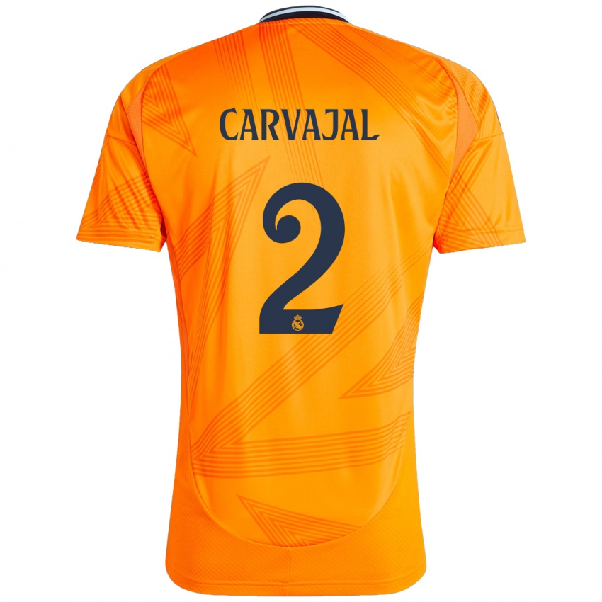 Dětské Daniel Carvajal #2 Pomerančový Daleko Hráčské Dresy 2024/25 Dres