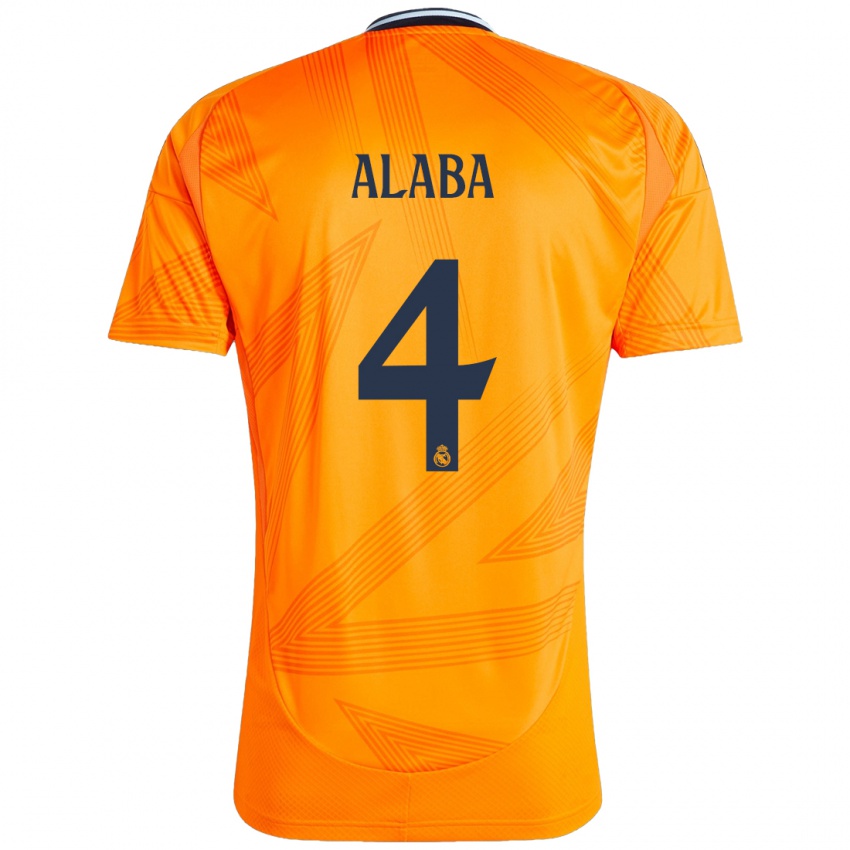 Dětské David Alaba #4 Pomerančový Daleko Hráčské Dresy 2024/25 Dres