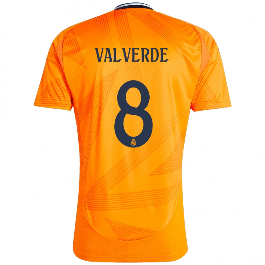 Dětské Federico Valverde #8 Pomerančový Daleko Hráčské Dresy 2024/25 Dres