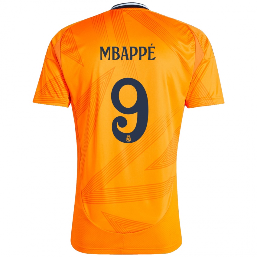 Dětské Kylian Mbappe #9 Pomerančový Daleko Hráčské Dresy 2024/25 Dres