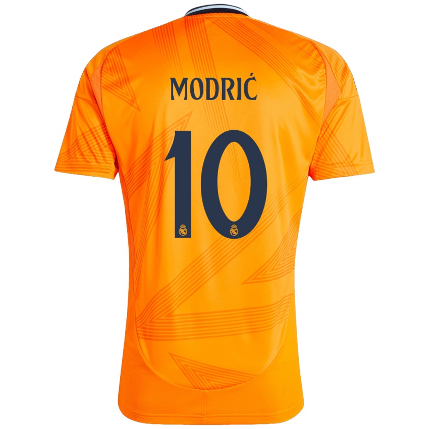 Dětské Luka Modric #10 Pomerančový Daleko Hráčské Dresy 2024/25 Dres