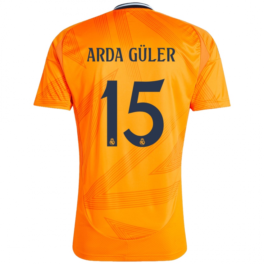 Dětské Arda Güler #15 Pomerančový Daleko Hráčské Dresy 2024/25 Dres