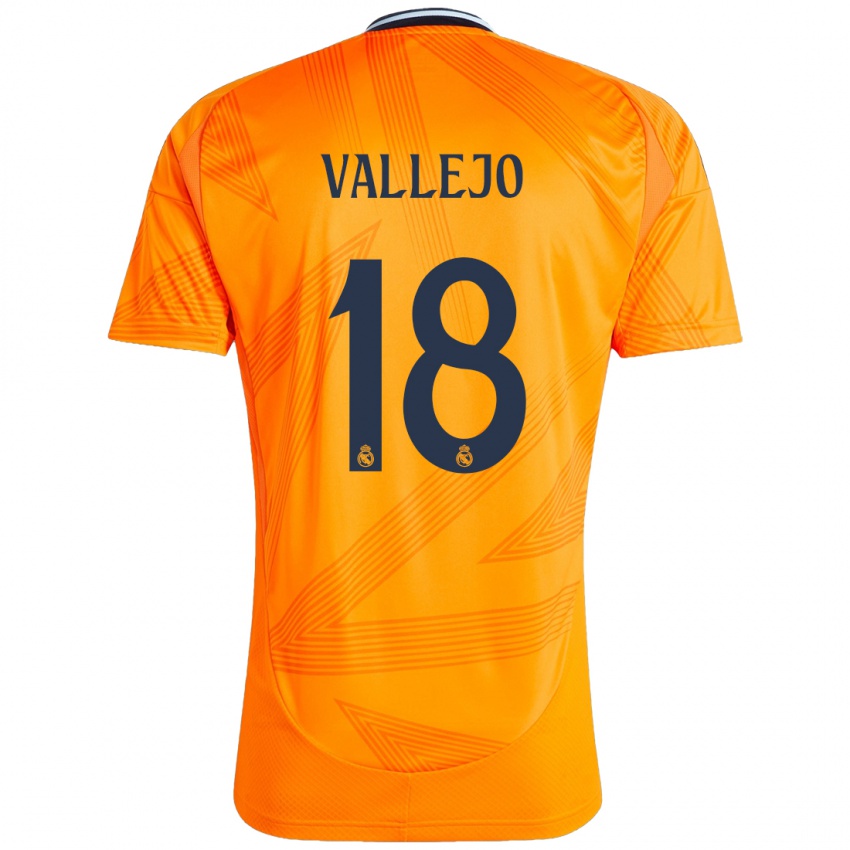 Dětské Jesus Vallejo #18 Pomerančový Daleko Hráčské Dresy 2024/25 Dres