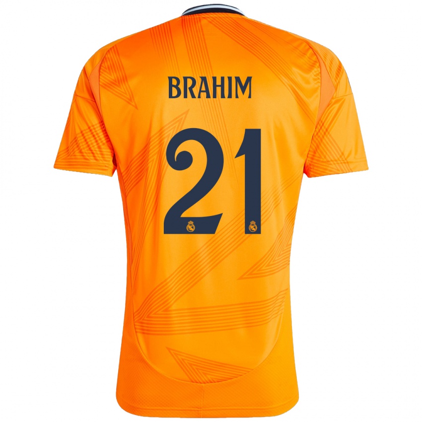 Dětské Brahim Diaz #21 Pomerančový Daleko Hráčské Dresy 2024/25 Dres