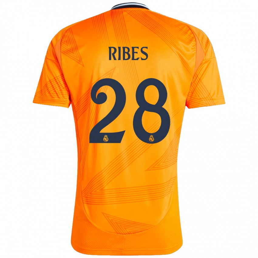 Dětské Kike Ribes #28 Pomerančový Daleko Hráčské Dresy 2024/25 Dres