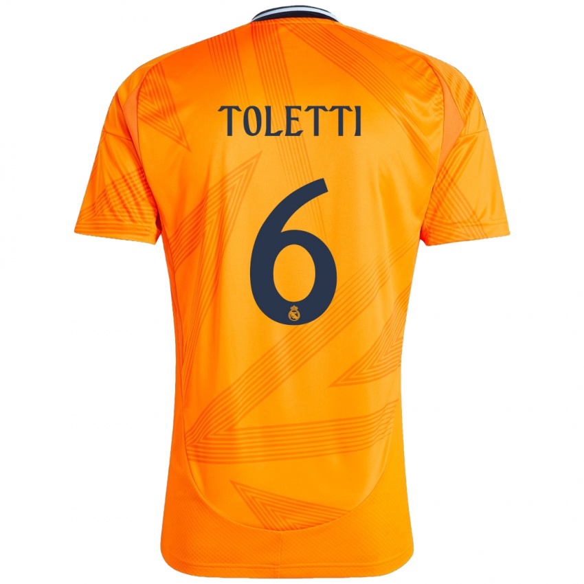 Dětské Sandie Toletti #6 Pomerančový Daleko Hráčské Dresy 2024/25 Dres