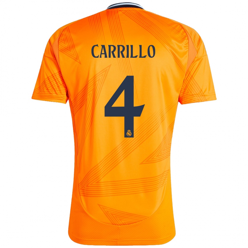 Dětské Alvaro Carrillo #4 Pomerančový Daleko Hráčské Dresy 2024/25 Dres