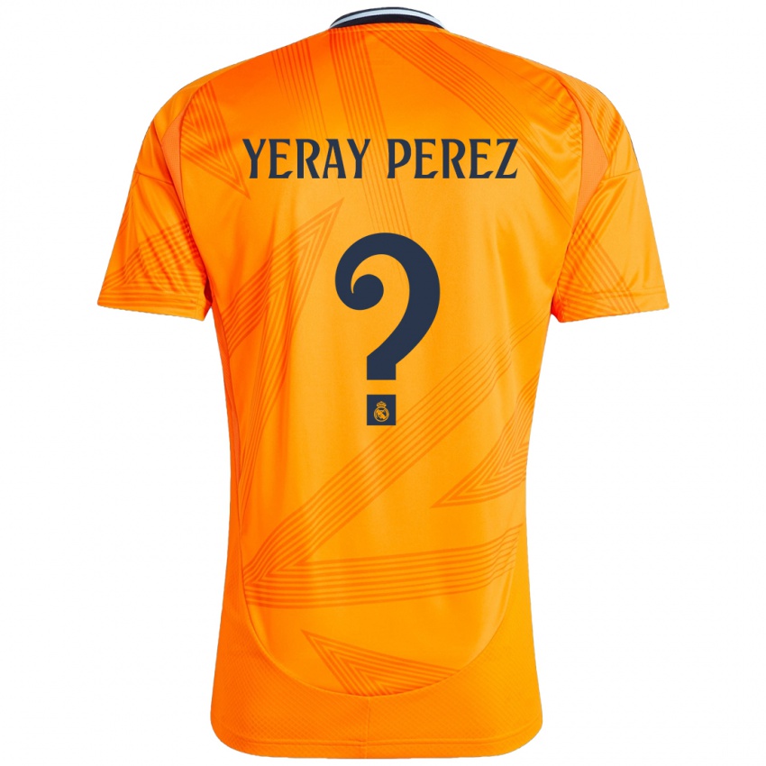 Dětské Yeray Perez #0 Pomerančový Daleko Hráčské Dresy 2024/25 Dres