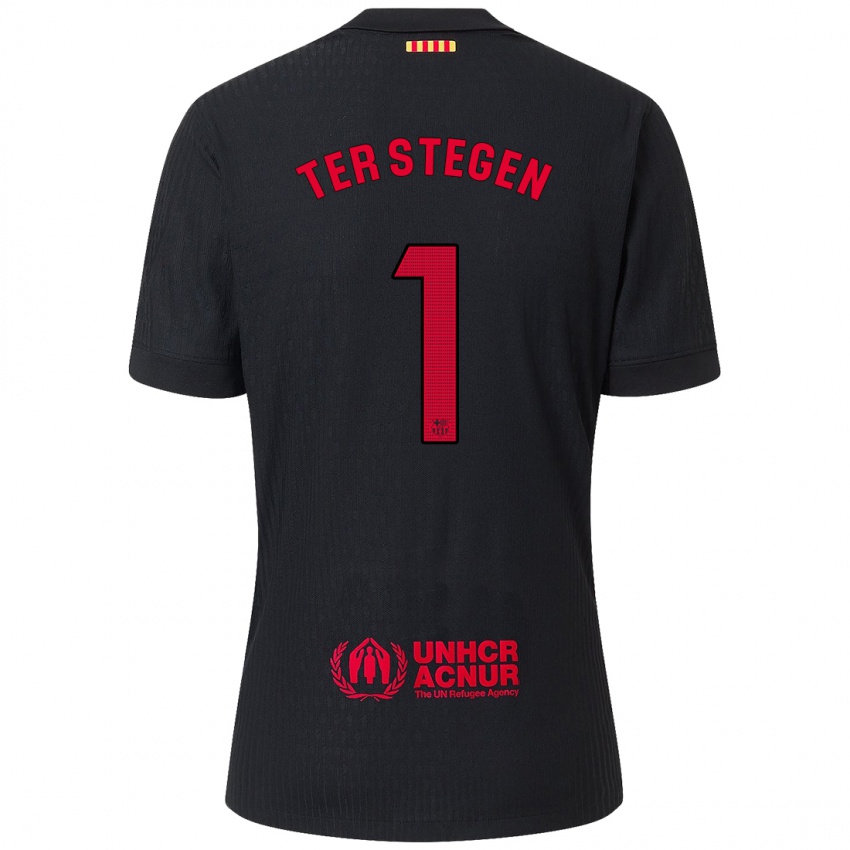 Dětské Marc-Andre Ter Stegen #1 Černá Červená Daleko Hráčské Dresy 2024/25 Dres