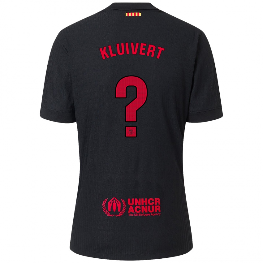 Dětské Shane Kluivert #0 Černá Červená Daleko Hráčské Dresy 2024/25 Dres