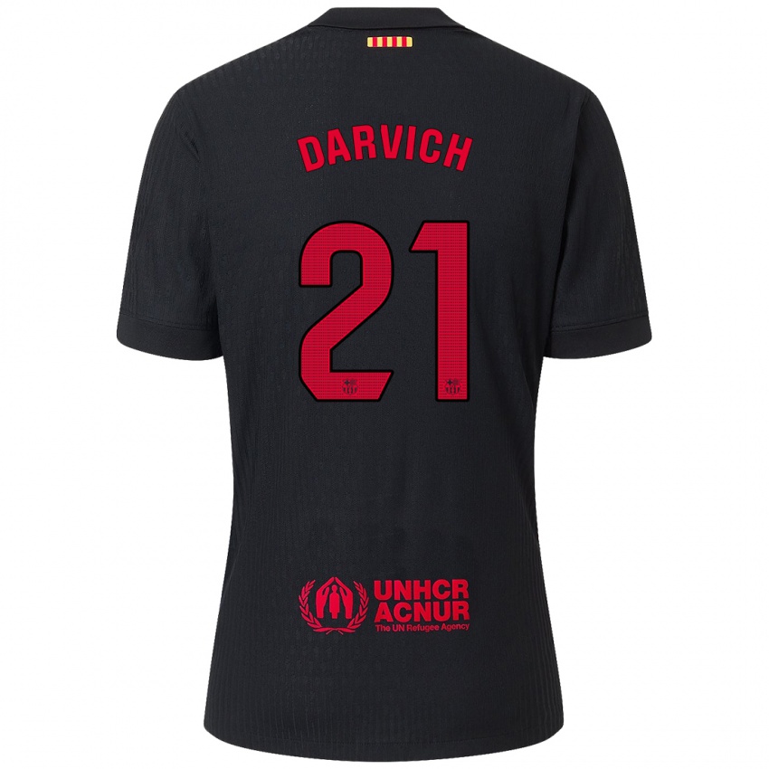 Dětské Noah Darvich #21 Černá Červená Daleko Hráčské Dresy 2024/25 Dres