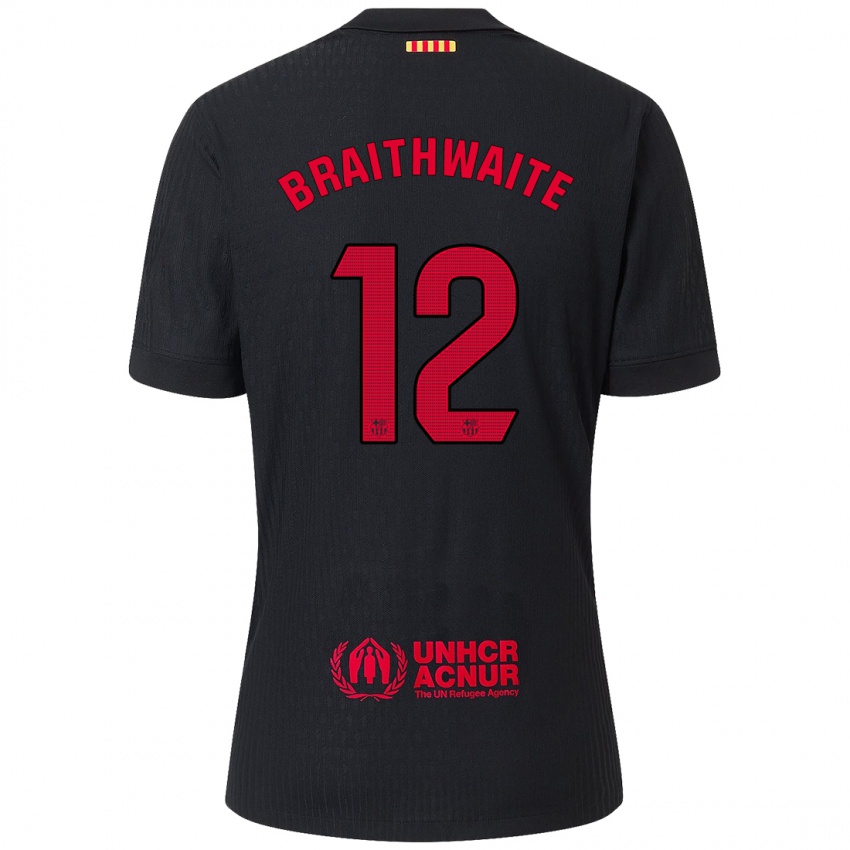 Dětské Martin Braithwaite #12 Černá Červená Daleko Hráčské Dresy 2024/25 Dres