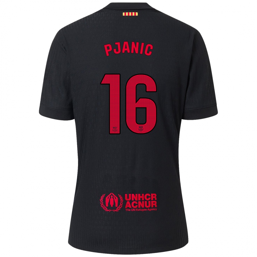 Dětské Miralem Pjanic #16 Černá Červená Daleko Hráčské Dresy 2024/25 Dres