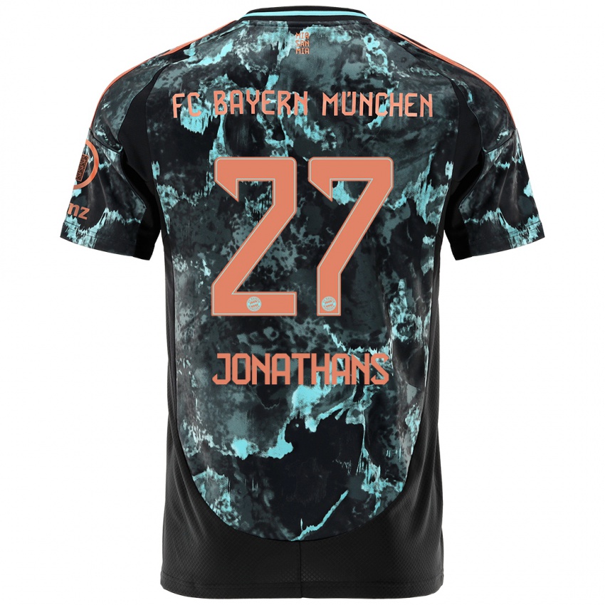 Dětské David Jonathans #27 Černý Daleko Hráčské Dresy 2024/25 Dres