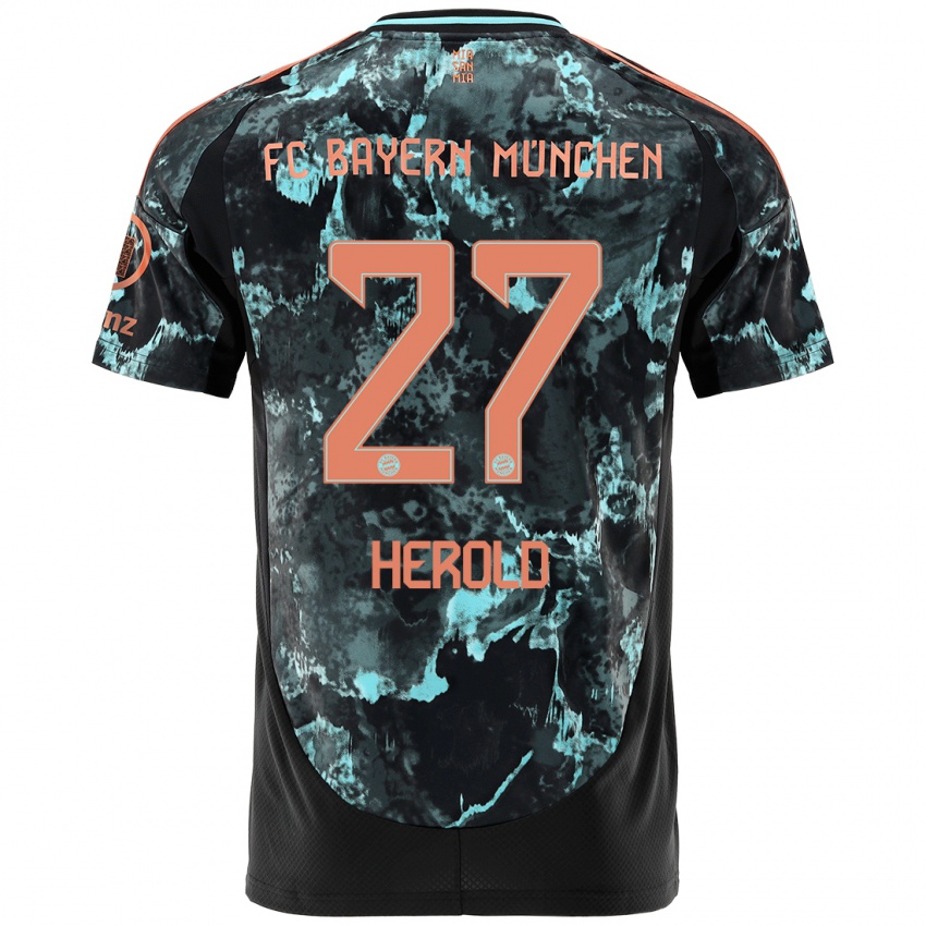 Dětské David Herold #27 Černý Daleko Hráčské Dresy 2024/25 Dres