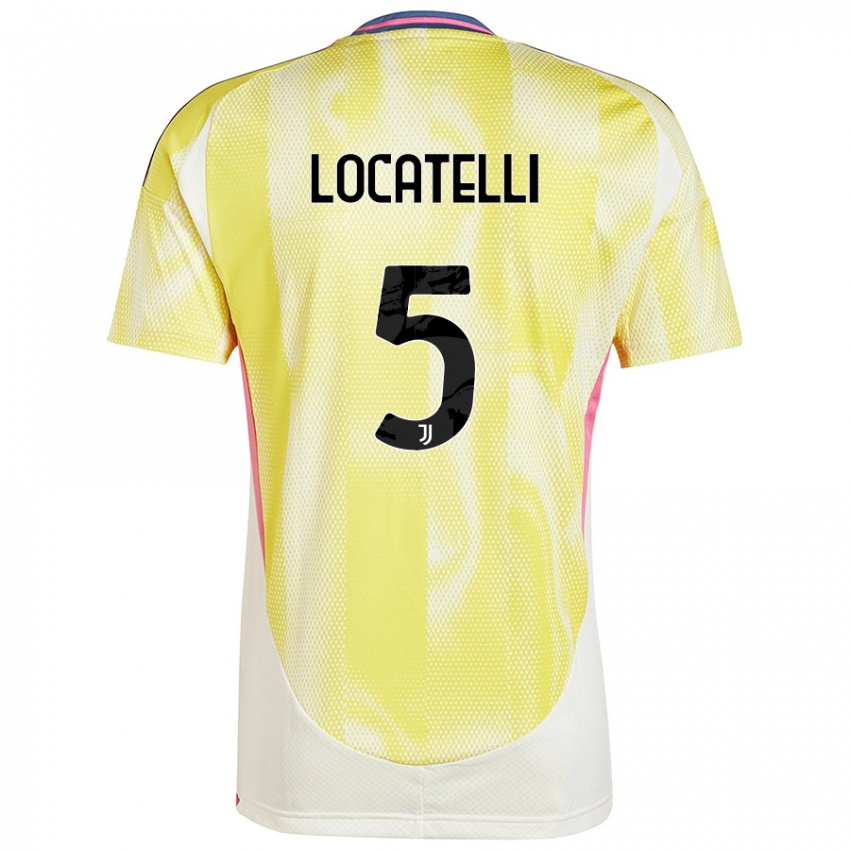 Dětské Manuel Locatelli #5 Solární Žlutá Daleko Hráčské Dresy 2024/25 Dres