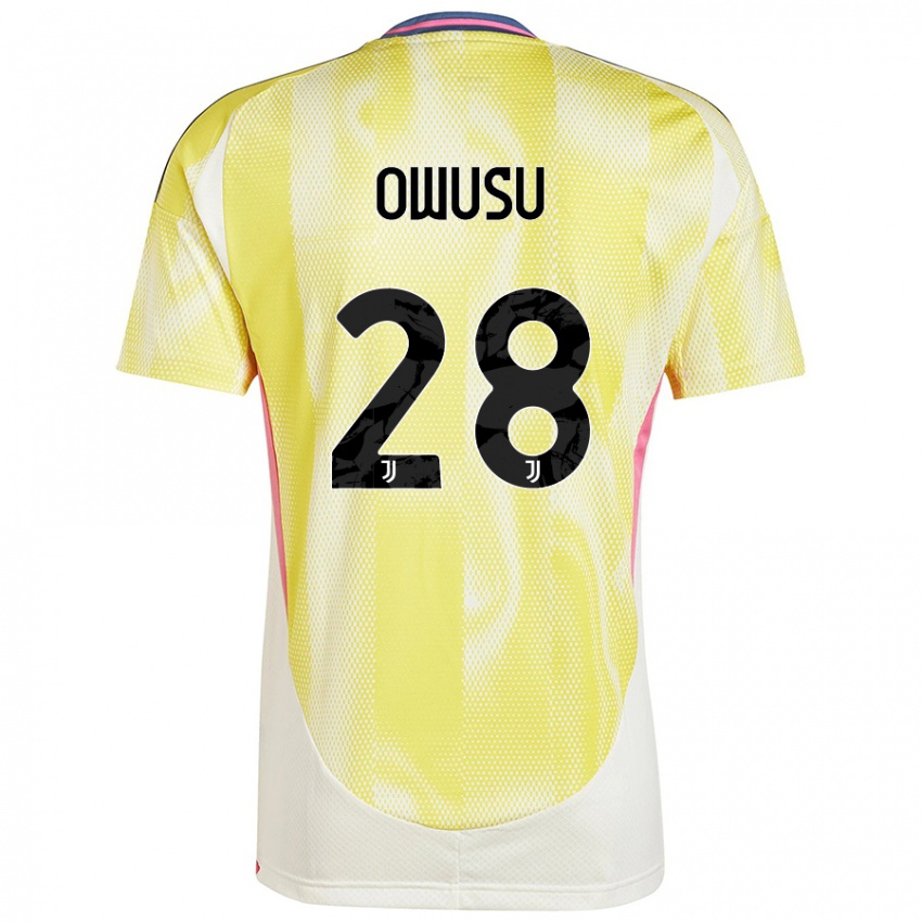 Dětské Augusto Owusu #28 Solární Žlutá Daleko Hráčské Dresy 2024/25 Dres