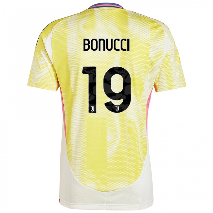 Dětské Leonardo Bonucci #19 Solární Žlutá Daleko Hráčské Dresy 2024/25 Dres