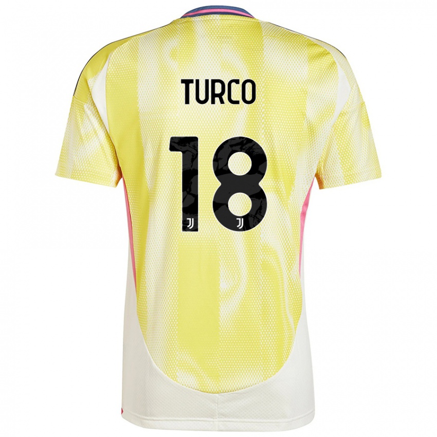 Dětské Nicolo Turco #18 Solární Žlutá Daleko Hráčské Dresy 2024/25 Dres