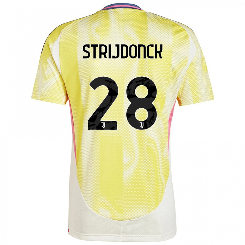 Dětské Bayron Strijdonck #28 Solární Žlutá Daleko Hráčské Dresy 2024/25 Dres