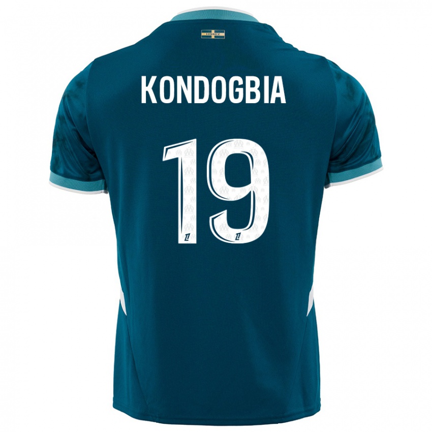 Dětské Geoffrey Kondogbia #19 Tyrkysově Modré Daleko Hráčské Dresy 2024/25 Dres