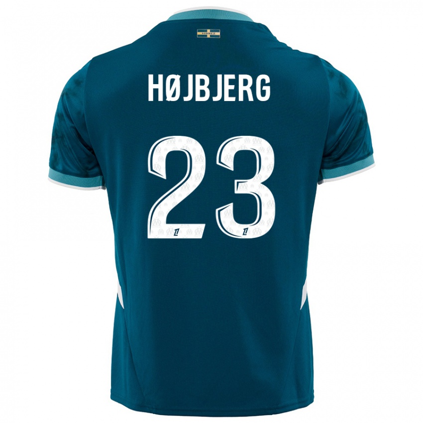 Dětské Pierre Emile Hojbjerg #23 Tyrkysově Modré Daleko Hráčské Dresy 2024/25 Dres