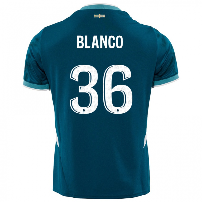 Dětské Ruben Blanco #36 Tyrkysově Modré Daleko Hráčské Dresy 2024/25 Dres