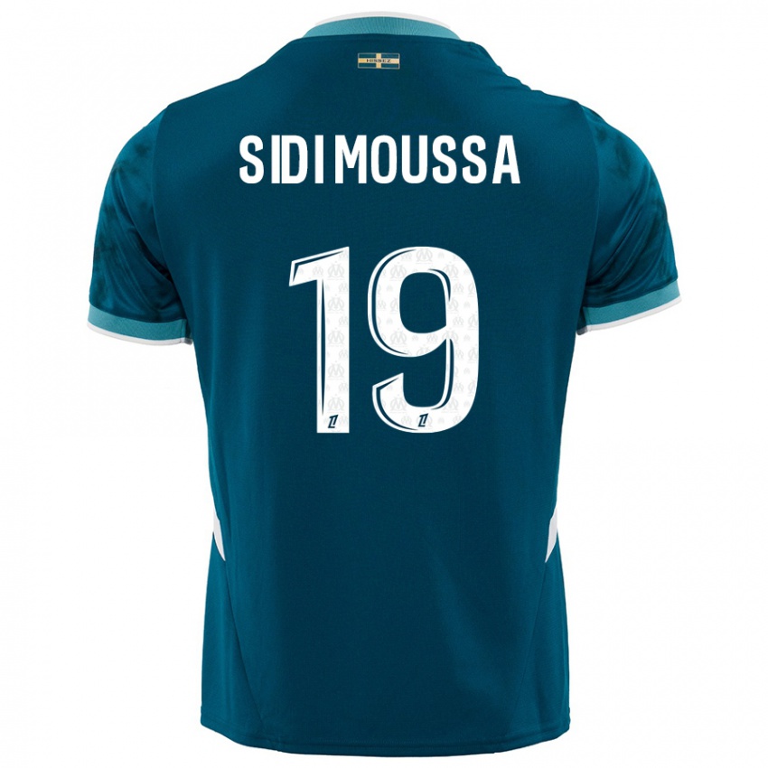 Dětské Salima Sidi Moussa #19 Tyrkysově Modré Daleko Hráčské Dresy 2024/25 Dres