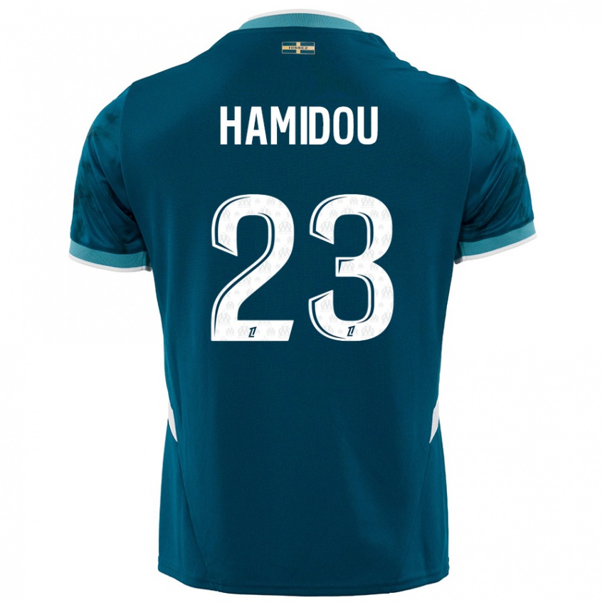 Dětské Jamila Hamidou #23 Tyrkysově Modré Daleko Hráčské Dresy 2024/25 Dres