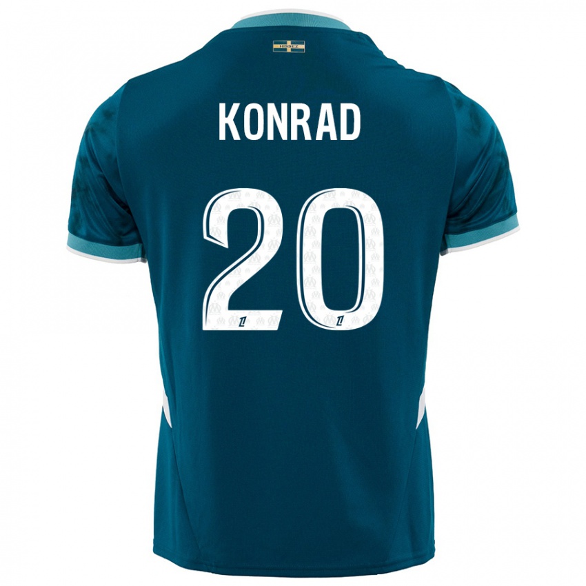 Dětské Konrad De La Fuente #20 Tyrkysově Modré Daleko Hráčské Dresy 2024/25 Dres